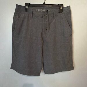 Hang Ten Men’s Size 32 Grey Hybrid Chino Board Shorts Zip Pocket #1100